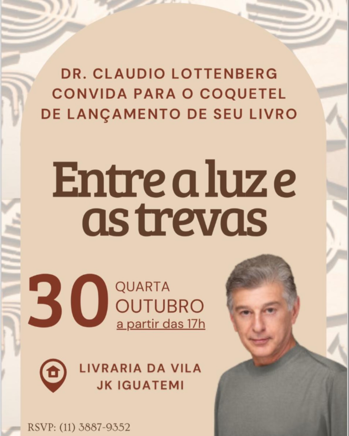 Convite Especial! Dr. Claudio Lottenberg convida você para o coquetel de...